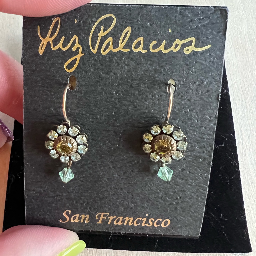 Super Sparkly Flower Earrings By Liz Palacios